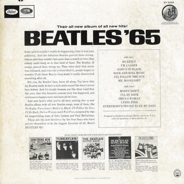 The Beatles : Beatles '65 (LP, Album, RP, Lim)