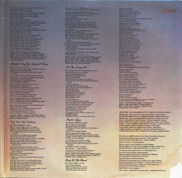 Judy Collins : Judith (LP, Album, CTH)