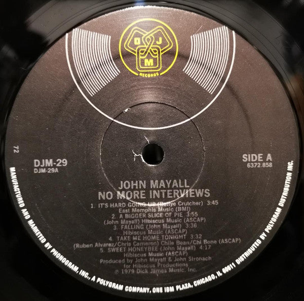 John Mayall : No More Interviews (LP, Album)