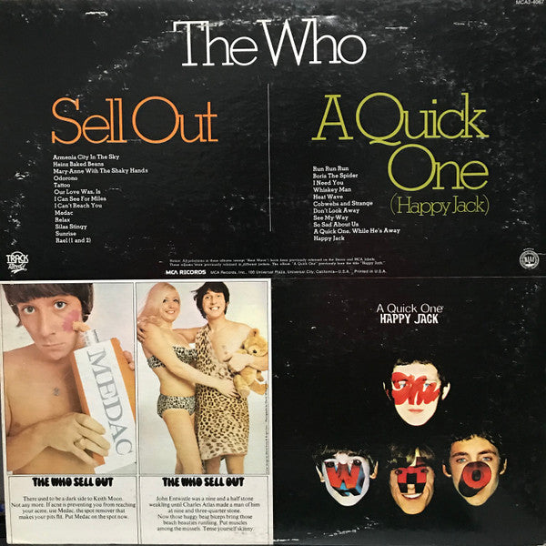 The Who : A Quick One (Happy Jack) / The Who Sell Out (2xLP, Comp, RE, Pin)