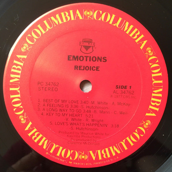 Emotions* : Rejoice (LP, Album, Car)