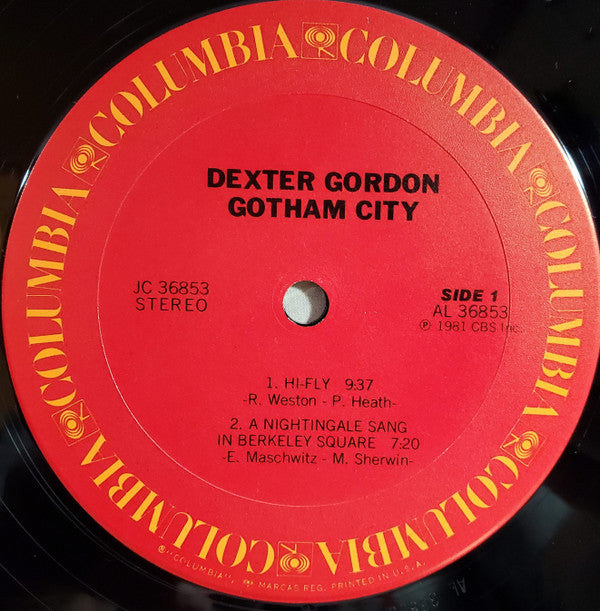 Dexter Gordon : Gotham City (LP, Album, Ter)