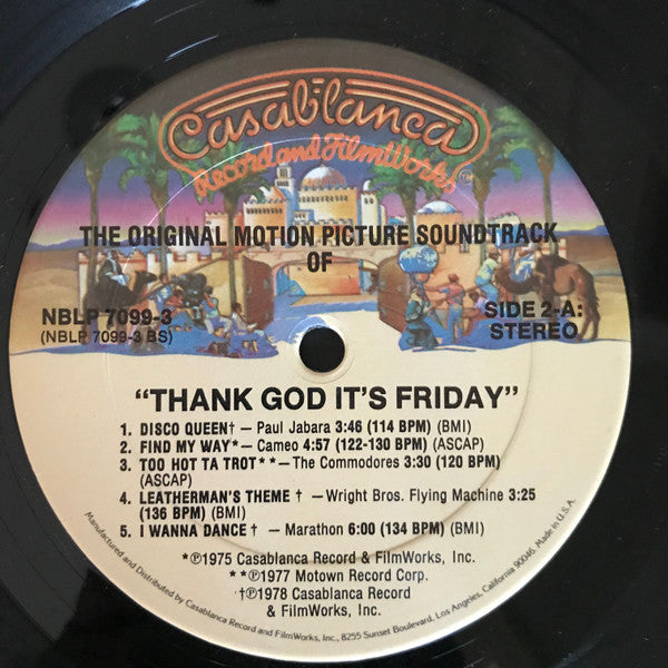 Various : Thank God It's Friday (The Original Motion Picture Soundtrack) (2xLP, Album, Fir + 12", S/Sided)