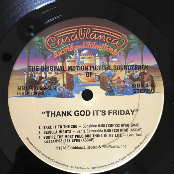 Various : Thank God It's Friday (The Original Motion Picture Soundtrack) (2xLP, Album, Fir + 12", S/Sided)