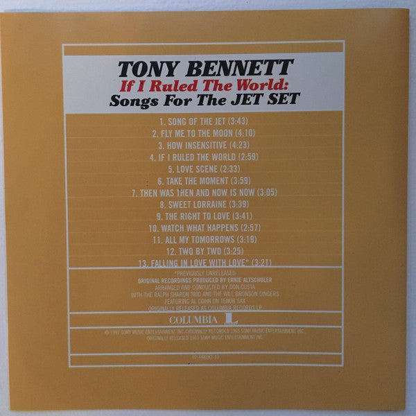 Tony Bennett : If I Ruled The World - Songs For The Jet Set (CD, Album, RE, RM)