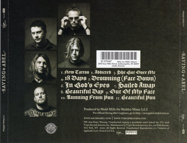 Saving Abel : Saving Abel (CD, Album, Club)