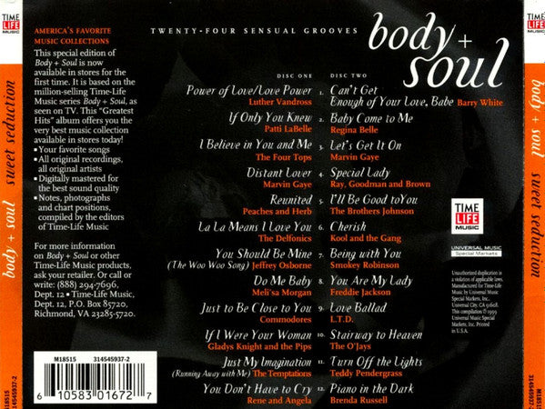 Various : Body + Soul - Sweet Seduction (2xCD, Comp)