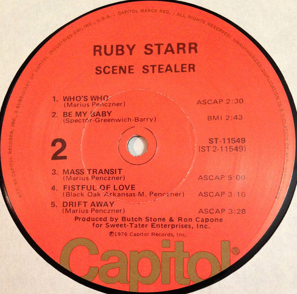Ruby Starr : Scene Stealer (LP, Album, Jac)
