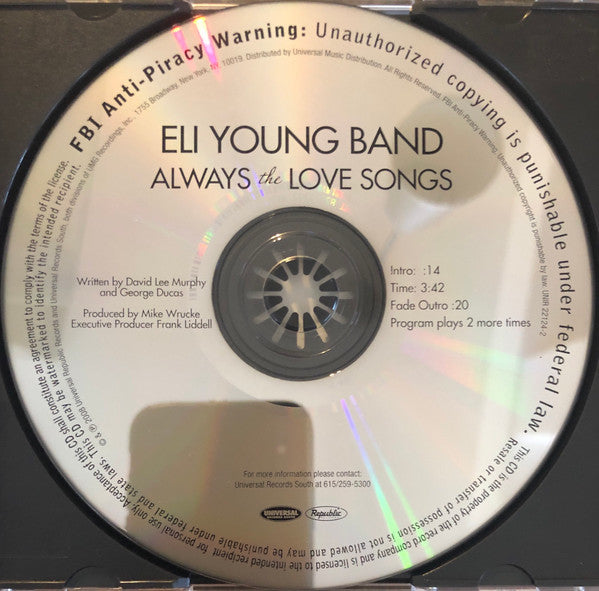 Eli Young Band : Always The Love Songs (CD, Single, Promo)