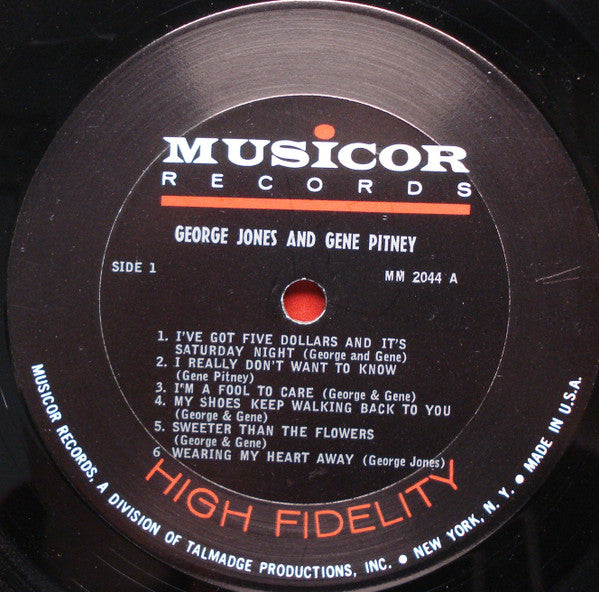 George Jones (2) And Gene Pitney : George Jones & Gene Pitney (LP, Mono, Pit)