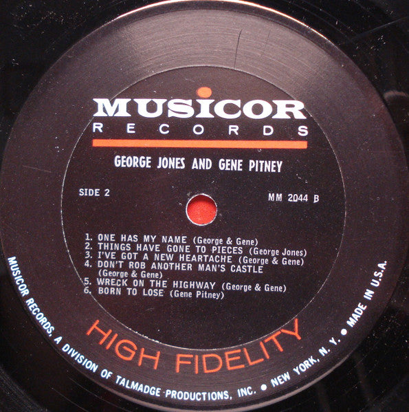 George Jones (2) And Gene Pitney : George Jones & Gene Pitney (LP, Mono, Pit)
