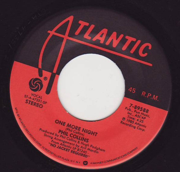 Phil Collins : One More Night (7", Spe)