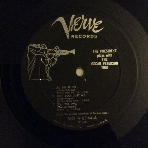 Pres (2) Plays With The Oscar Peterson Trio : The President Plays With The Oscar Peterson Trio (LP, Mono, RE, Hol)