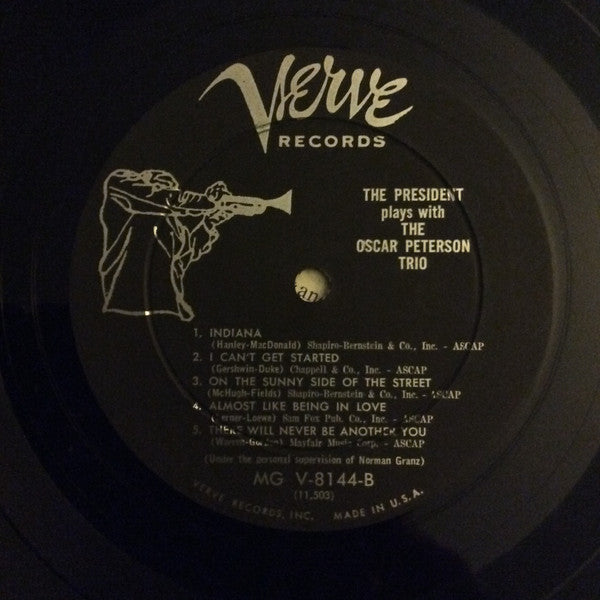 Pres (2) Plays With The Oscar Peterson Trio : The President Plays With The Oscar Peterson Trio (LP, Mono, RE, Hol)