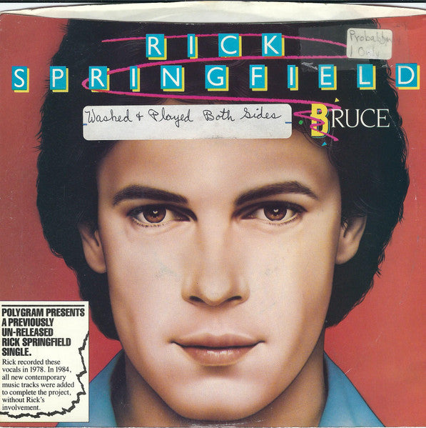Rick Springfield : Bruce (7", Styrene, 19)