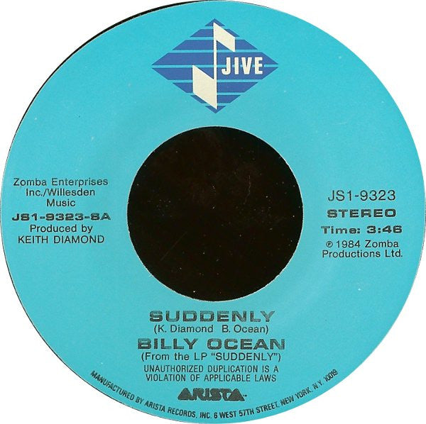 Billy Ocean : Suddenly / Lucky Man (7", Single)