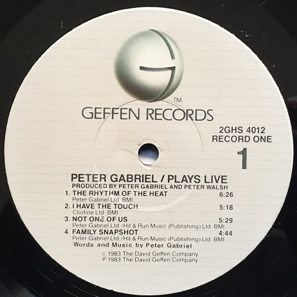 Peter Gabriel : Plays Live (2xLP, Album, Jac)