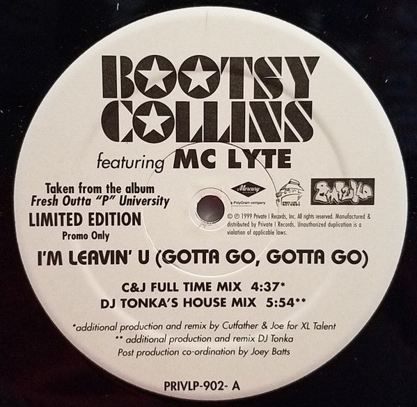 Bootsy Collins : I'm Leavin' You (Gotta Go, Gotta Go) (12", Ltd, Promo)