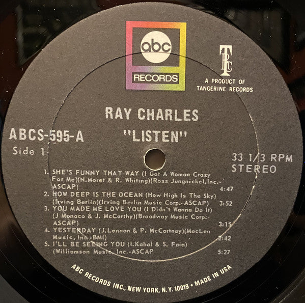 Ray Charles : Listen (LP, Album)