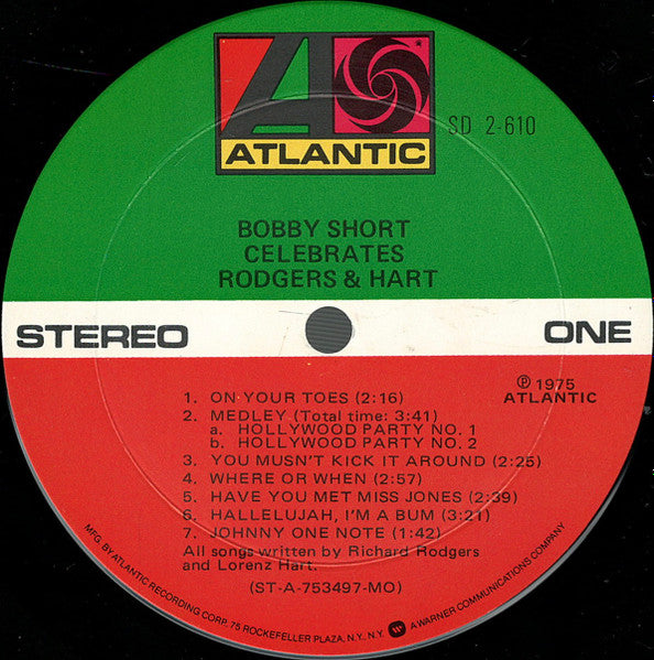 Bobby Short : Bobby Short Celebrates Rodgers & Hart (2xLP, Album, Gat)