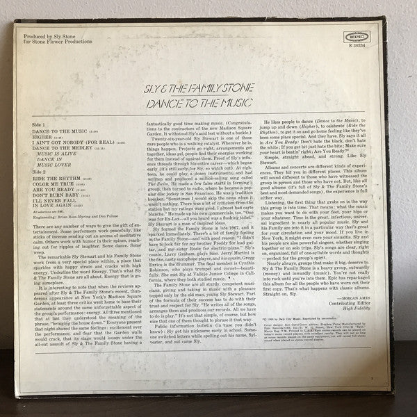 Sly & The Family Stone : Dance To The Music (LP, Album, RE, Ter)