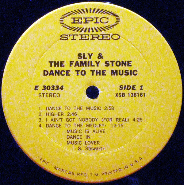 Sly & The Family Stone : Dance To The Music (LP, Album, RE, Ter)