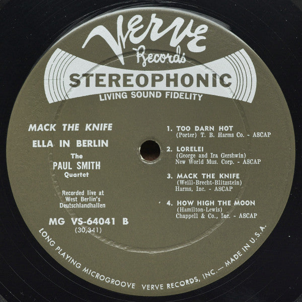 Ella Fitzgerald : Mack The Knife - Ella In Berlin (LP, Album)