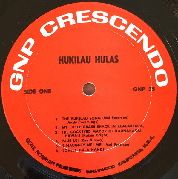Various : Hukilau Hulas (LP, Album, Mono, RE)