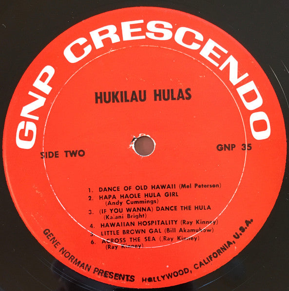 Various : Hukilau Hulas (LP, Album, Mono, RE)