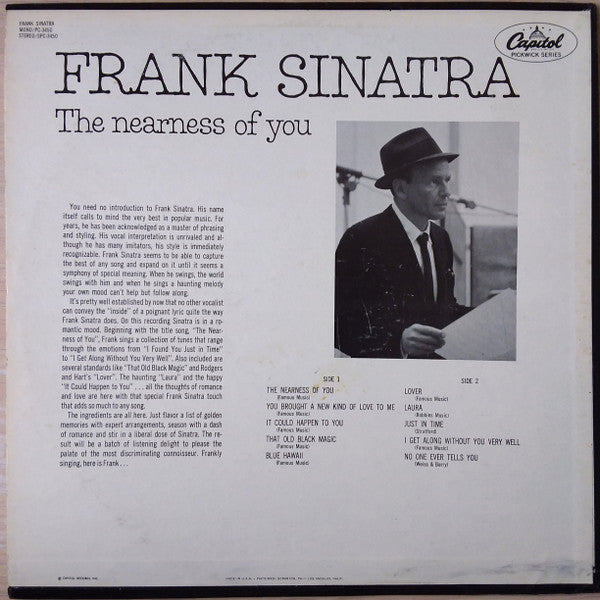 Frank Sinatra : The Nearness Of You (LP, Comp)