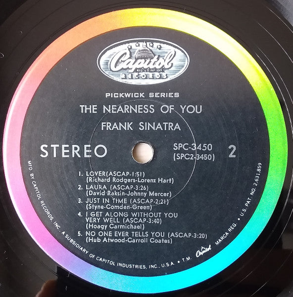 Frank Sinatra : The Nearness Of You (LP, Comp)