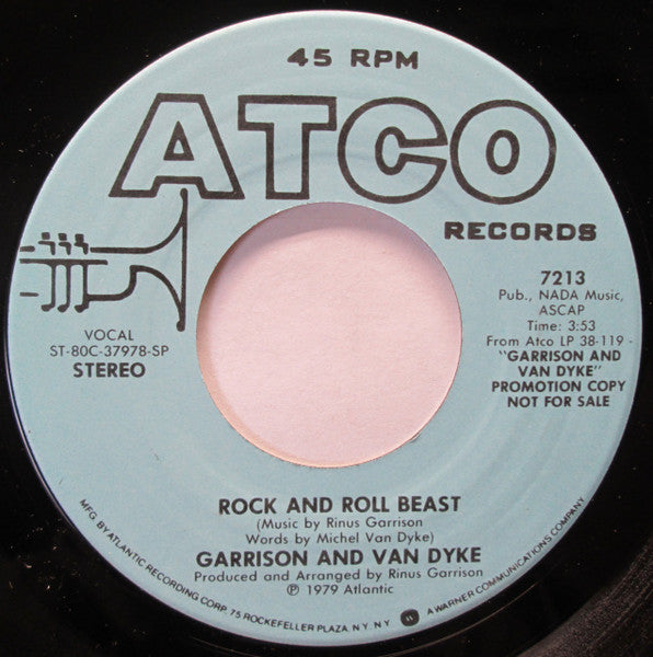 Rinus Gerritsen And Michel Van Dyke (2) : Rock And Roll Beast (7", Single, Mono, Promo, SP )