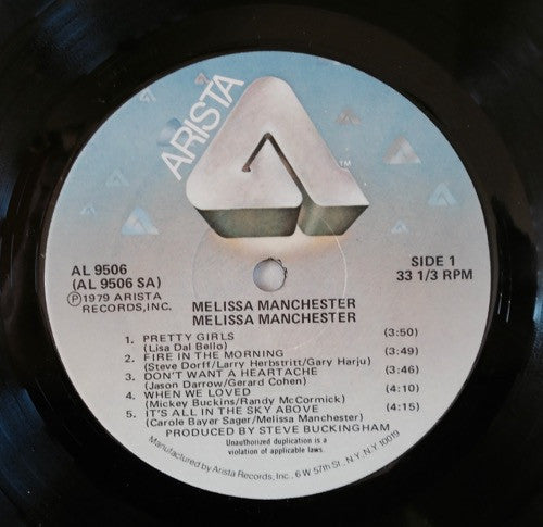 Melissa Manchester : Melissa Manchester (LP, Album)