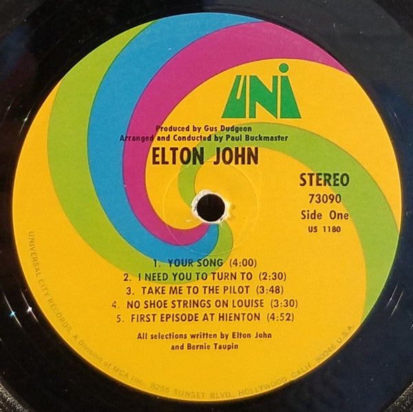 Elton John : Elton John (LP, Album, Pin)
