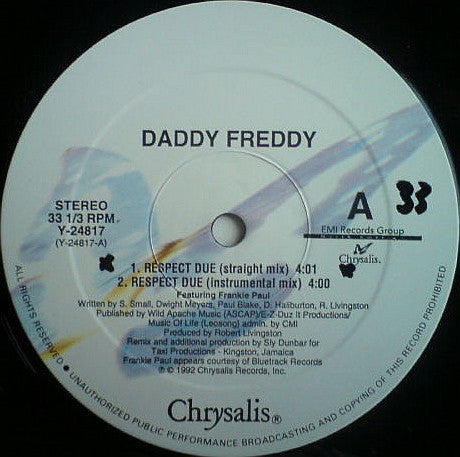 Daddy Freddy : Respect Due (12")