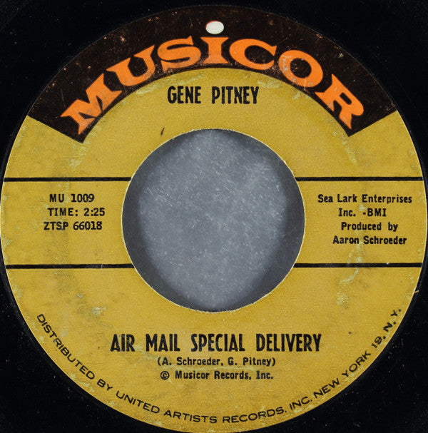 Gene Pitney : Town Without Pity  (7", Single, Mono, Styrene, Bri)