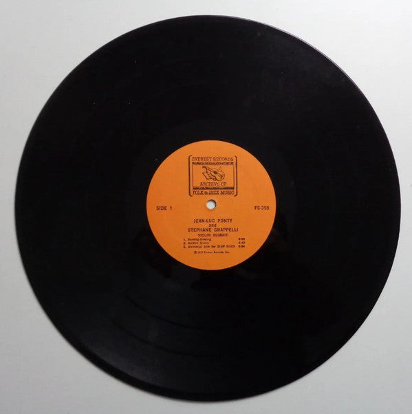 Jean-Luc Ponty, Stéphane Grappelli : Violin Summit (LP, Album, RE)