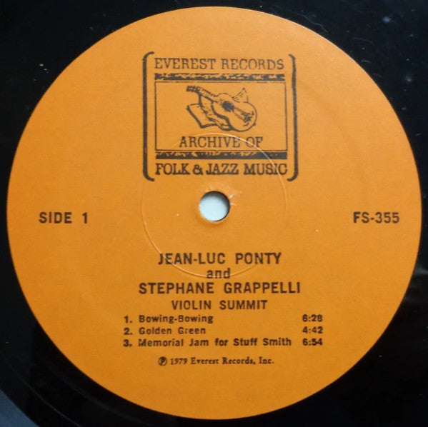 Jean-Luc Ponty, Stéphane Grappelli : Violin Summit (LP, Album, RE)