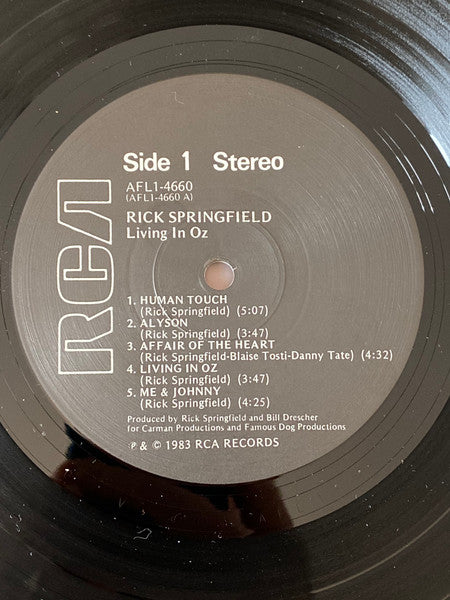 Rick Springfield : Living In Oz (LP, Album)