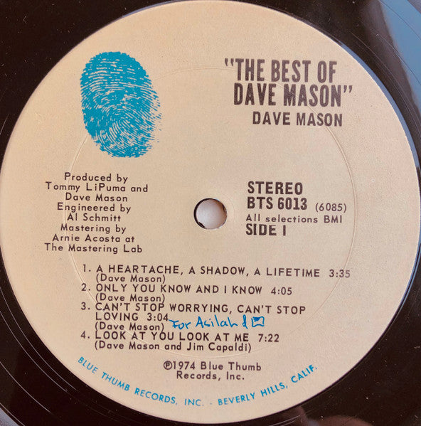 Dave Mason : The Best Of Dave Mason (LP, Comp, Ter)