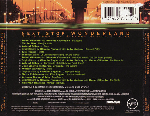 Various : Next Stop Wonderland (Music From The Miramax Motion Picture) (CD, Comp)
