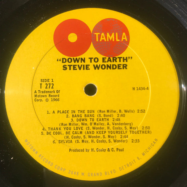 Stevie Wonder : Down To Earth (LP, Album, Mono)