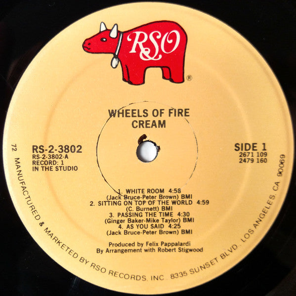 Cream (2) : Wheels Of Fire (2xLP, Album, RE, RP)