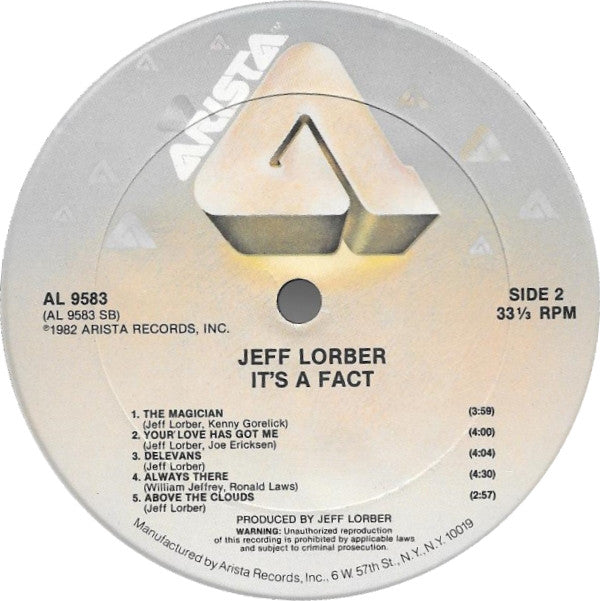 Jeff Lorber : It's A Fact (LP, Album, Hau)