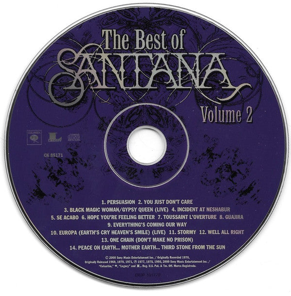 Santana : The Best Of Santana Volume 2 (CD, Comp, Club)