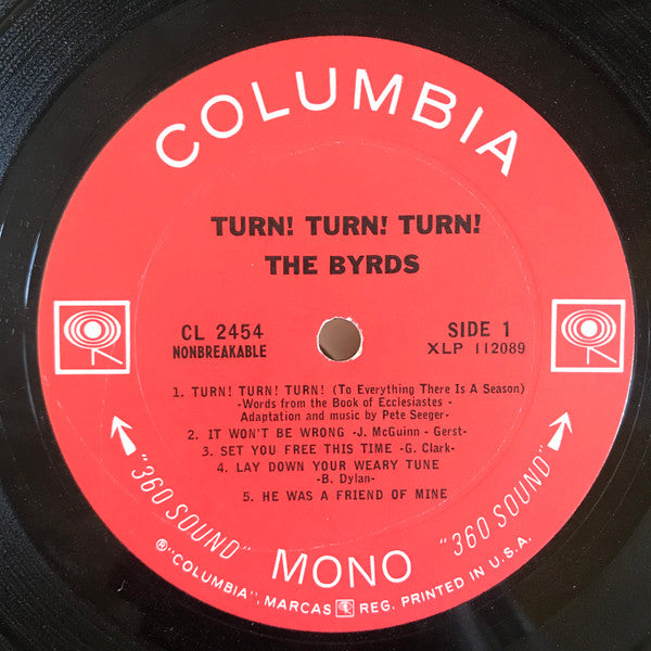 The Byrds : Turn! Turn! Turn! (LP, Album, Mono, Ter)