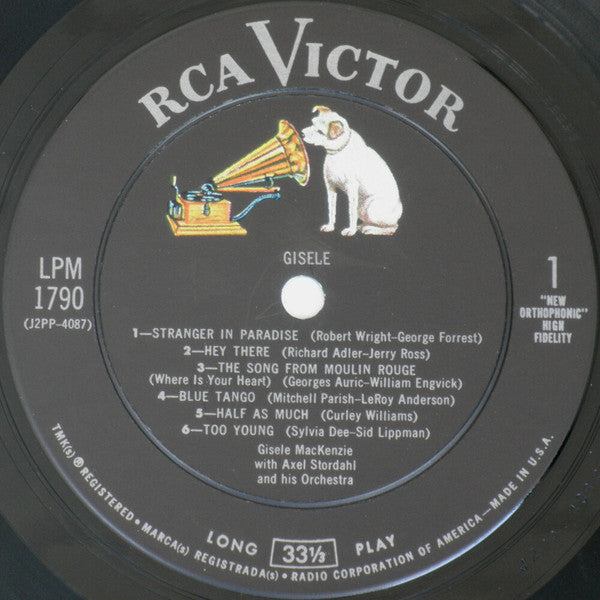 Gisele MacKenzie With Axel Stordahl Orchestra : Gisele (LP, Album, Mono)