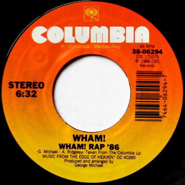 Wham! : Where Did Your Heart Go? (7", Styrene, Pit)