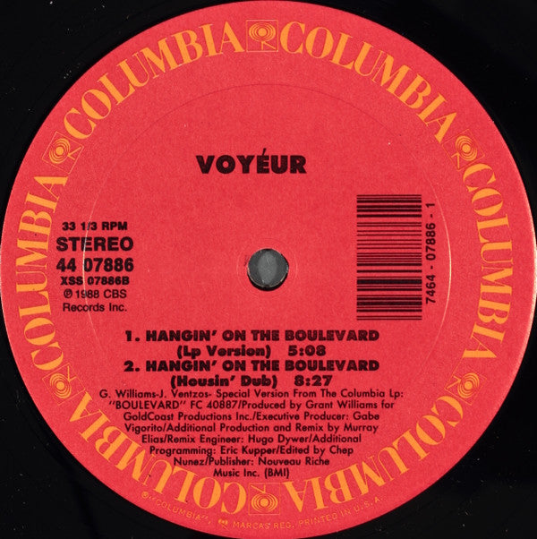 Voyéur : Hangin' On The Boulevard (12")