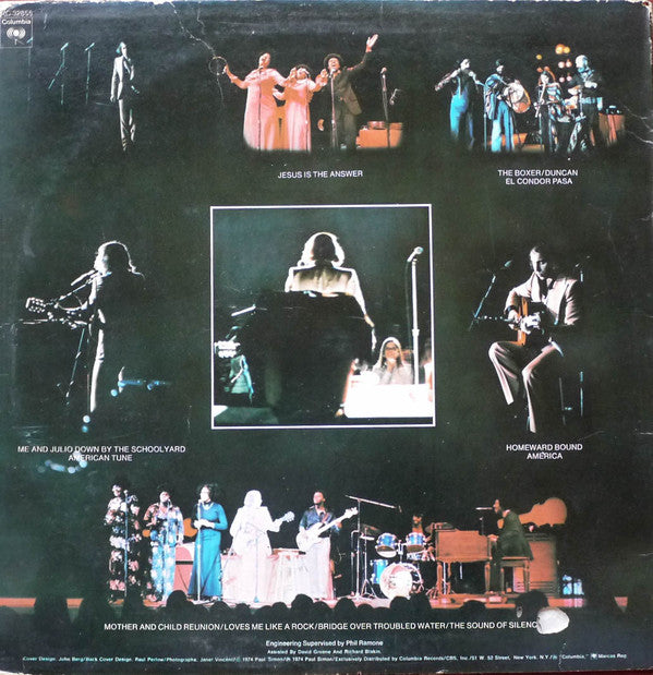 Paul Simon With Urubamba And The Jessy Dixon Singers : Paul Simon In Concert Live Rhymin' (LP, Album)